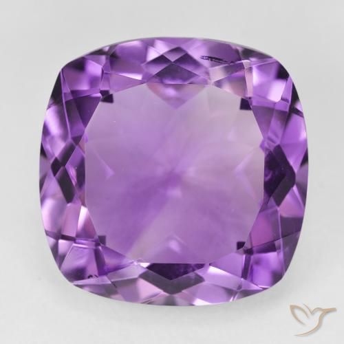 19.90ct Natural Violeta rosáceo oscuro Amatista, Forma Cojín, VVS-VS