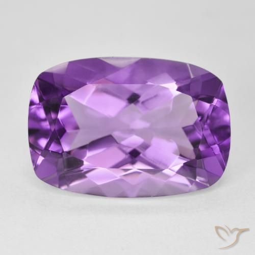 11.88ct Natural Violeta medio Amatista, Forma Cojín, VVS-VS