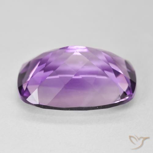 Amatista Violeta rosado natural de 12.54 ct, Forma Cojín, VVS