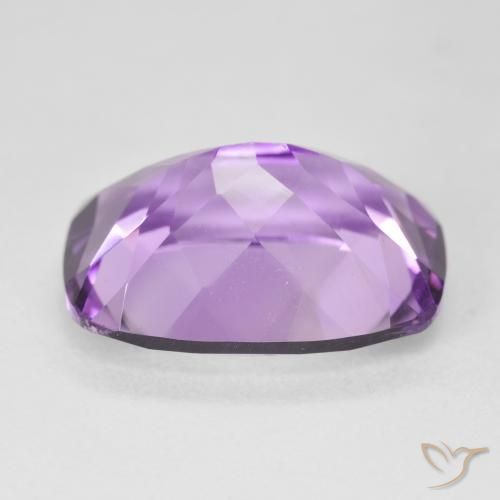 Amatista Violeta medio natural de 12.57 ct, Forma Cojín, VVS