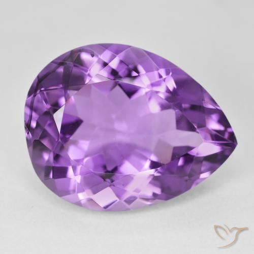 16.83ct Natural Medium Dark-Violet Amatista, En forma de pera, VVS