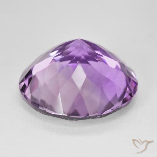 Amatista Violeta rosado natural de 23.25 ct, Redondo, VVS
