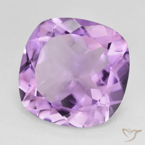 Amatista Violeta rosado natural de 12.96 ct, Forma Cojín, VVS-VS