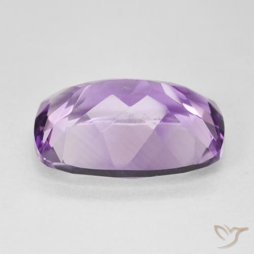 Amatista Violeta rosado natural de 11.71 ct, Forma Cojín, VVS