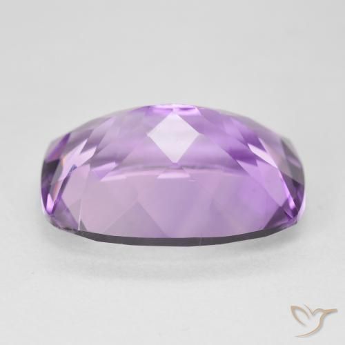 Amatista Violeta rosado natural de 12.63 ct, Forma Cojín, VVS