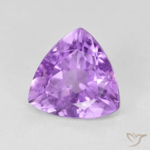 Amatista Violeta rosado claro natural de 2.96 ct, Trillón, VS
