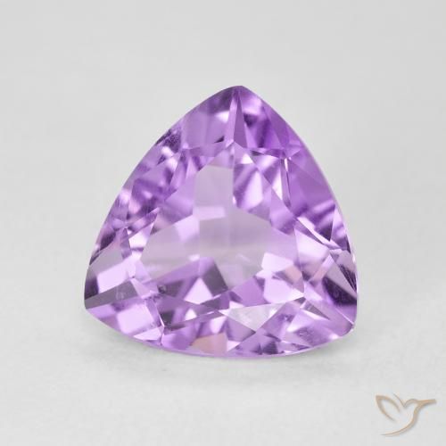 Amatista Violeta rosáceo claro natural de 2.92 ct, Trillón, VS