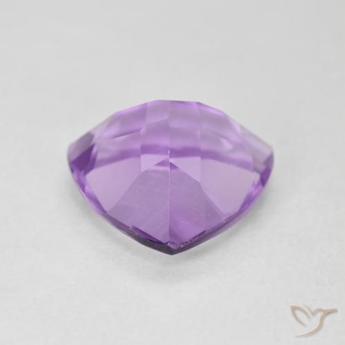 Amatista Violeta rosáceo claro natural de 2.92 ct, Trillón, VS