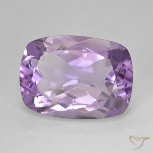 Amatista Violeta medio natural de 13.39 ct, Forma Cojín, VVS