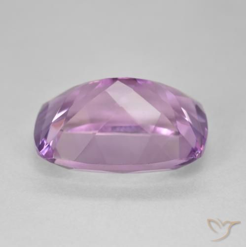 Amatista Violeta rosado medio natural de 13.24 ct, Forma Cojín, VVS