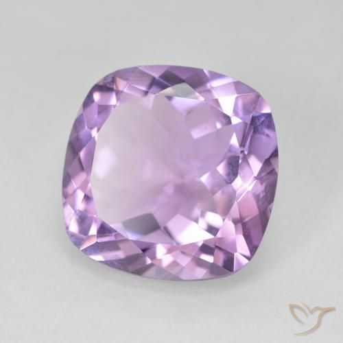Amatista Violeta rosado natural de 11.31 ct, Forma Cojín, VVS-VS