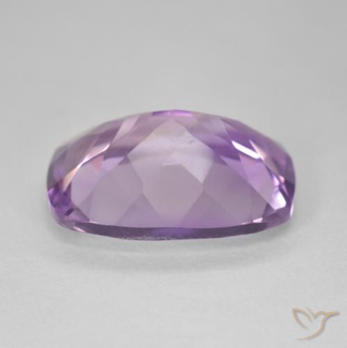 Amatista Violeta rosado natural de 11.51 ct, Forma Cojín, VVS
