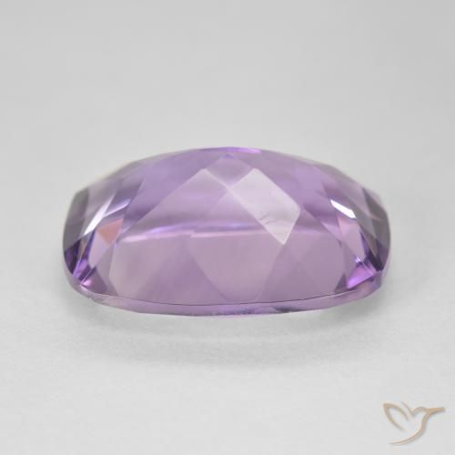 Amatista Violeta medio natural de 12.49 ct, Forma Cojín, VVS