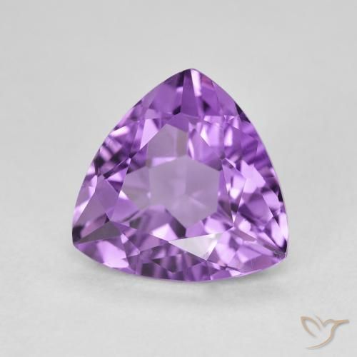 Amatista Violeta rosáceo medio natural de 2.78 ct, Trillón, VVS-VS