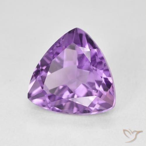 Amatista Medium Light Purplish-Violet natural de 2.95 ct, Trillón, VVS-VS