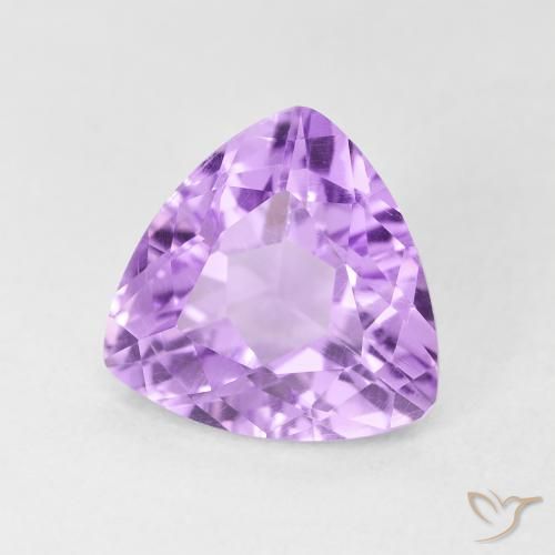 Amatista Violeta rosáceo claro natural de 2.81 ct, Trillón, VVS-VS