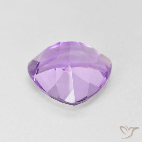 Amatista Violeta rosáceo claro natural de 2.93 ct, Trillón, VVS-VS