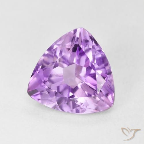 Amatista Violeta rosáceo claro natural de 2.84 ct, Trillón, VVS-VS