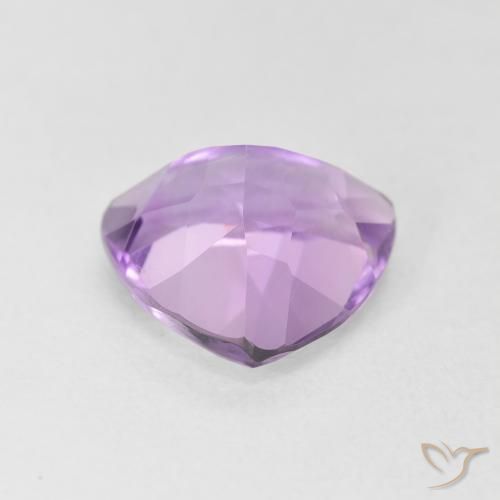 Amatista Violeta rosáceo claro natural de 2.84 ct, Trillón, VVS-VS