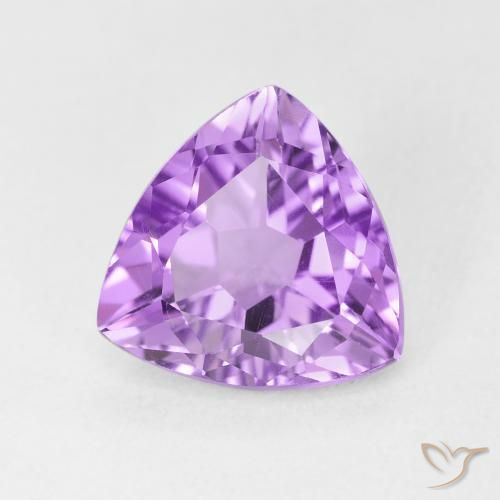 Amatista Violeta rosáceo claro natural de 2.84 ct, Trillón, VVS-VS