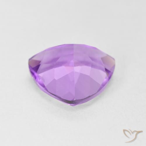Amatista Violeta rosáceo claro natural de 2.84 ct, Trillón, VVS-VS