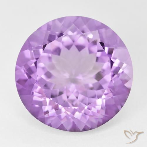 12.28ct Natural Violeta rosado medio Amatista, Redondo, VVS