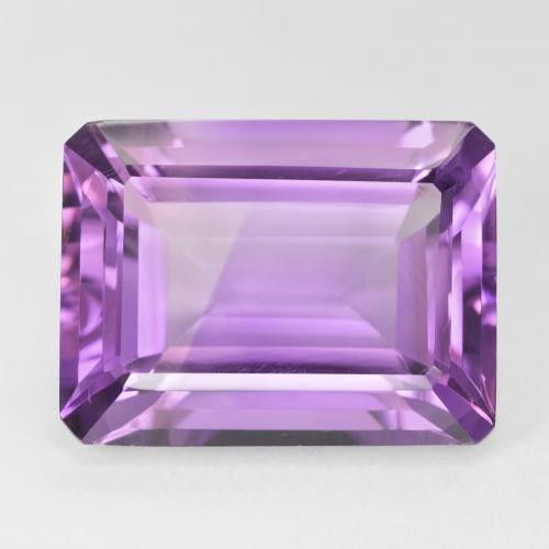 22.11ct Natural Violeta rosado Amatista, corte esmeralda, VVS