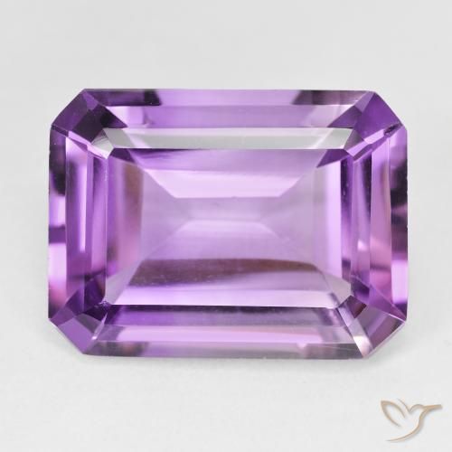 18.67ct Natural Violeta rosado Amatista, corte esmeralda, VVS