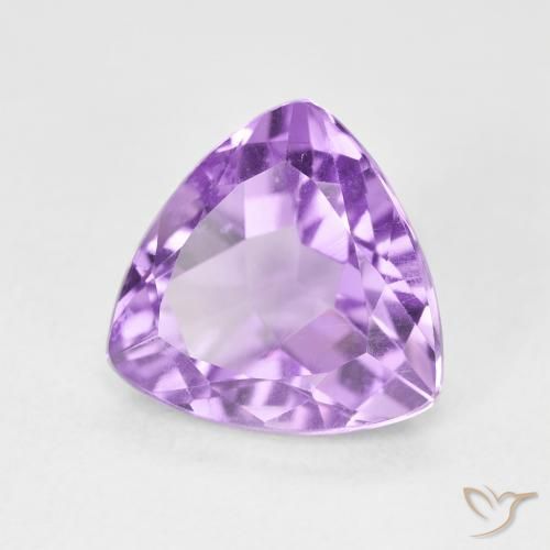 Amatista Violeta rosáceo claro natural de 3.01 ct, Trillón, VVS