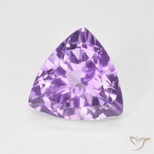 Amatista Violeta rosáceo medio natural de 2.85 ct, Trillón, VVS