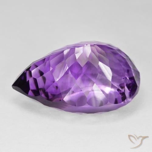 Amatista Violeta púrpura medio natural de 79.45 ct, En forma de pera, VVS