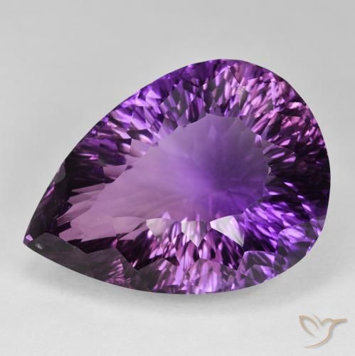 94.41ct Natural Violeta rosado intenso Amatista, En forma de pera, IF