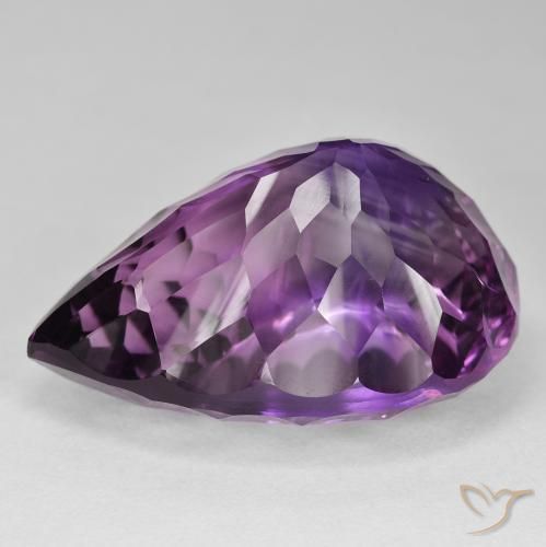 Amatista Violeta rosado intenso natural de 94.41 ct, En forma de pera, IF
