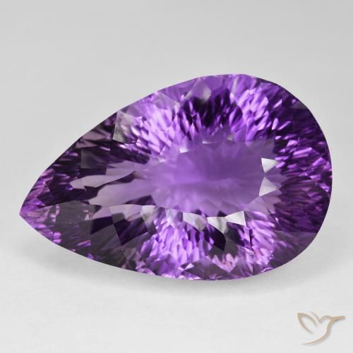 93.36ct Natural Violeta intenso Amatista, En forma de pera, VVS