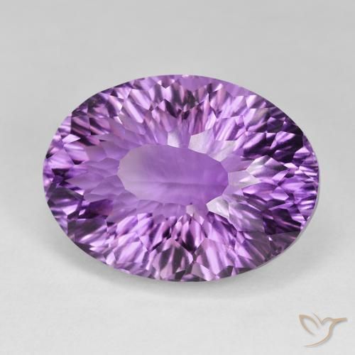 Amatista Violeta rosado intenso natural de 54.18 ct, Ovalada, VVS