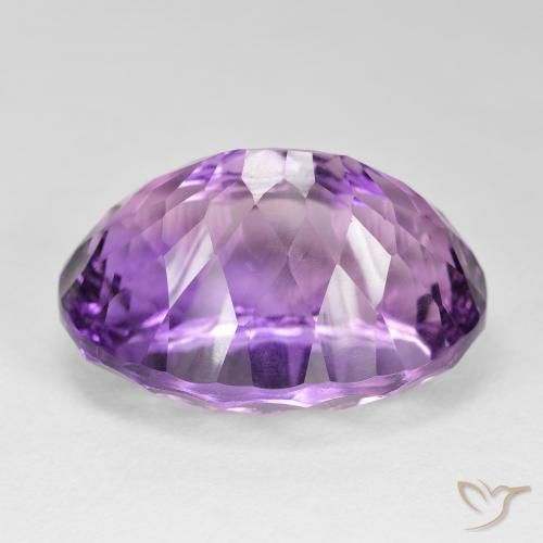 Amatista Violeta medio natural de 53.31 ct, Ovalada, VVS
