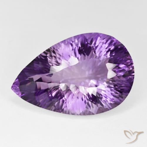 64.82ct Natural Violeta vívido Amatista, En forma de pera, IF
