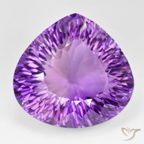 Amatista Medium Dark-Violet natural de 139.93 ct, En forma de pera, VVS