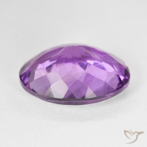 Amatista Violeta rosado natural de 14.13 ct, Ovalada, VS