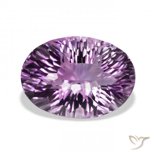 30.56ct Natural Violeta medio claro Amatista, Ovalada, VVS
