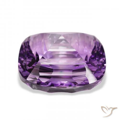 Amatista Violeta medio claro natural de 39.30 ct, Forma Cojín, VVS