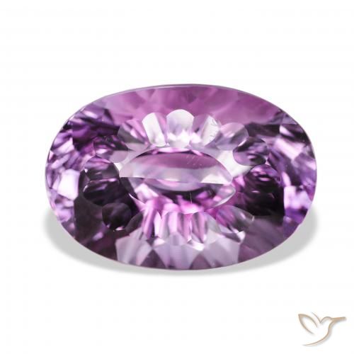 36.81ct Natural Violeta medio claro Amatista, Ovalada, VVS