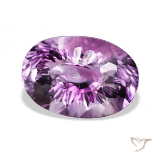 Amatista Violeta medio claro natural de 36.81 ct, Ovalada, VVS
