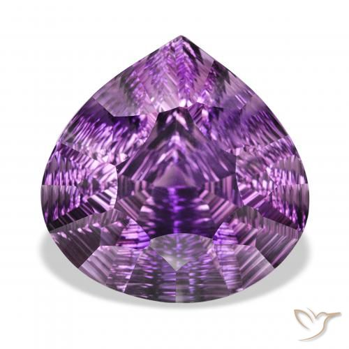 39.02ct Natural Violeta medio Amatista, En forma de pera, VVS