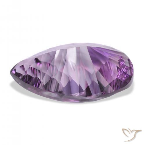 Amatista Violeta medio claro natural de 46.00 ct, En forma de pera, VVS