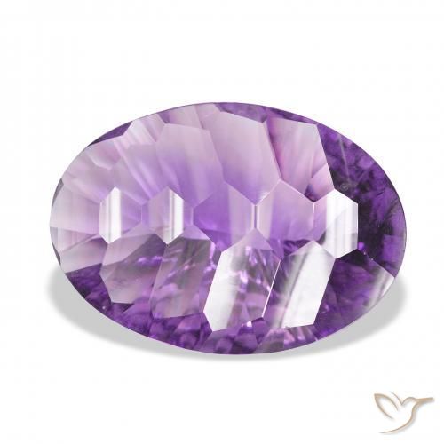 Amatista Violeta púrpura natural de 29.90 ct, Ovalada, VVS