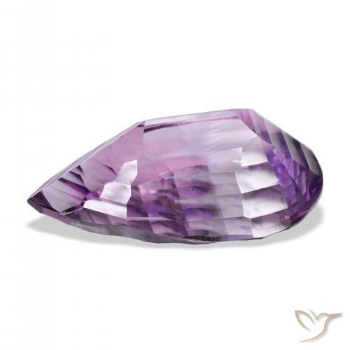 Amatista Violeta medio natural de 41.61 ct, En forma de pera, VVS