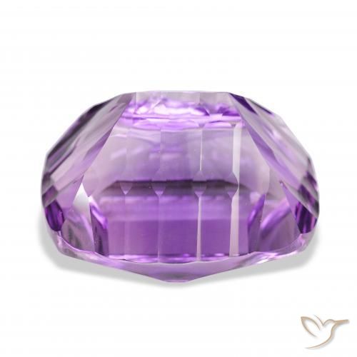 Amatista Violeta medio natural de 56.97 ct, Forma Cojín, VVS