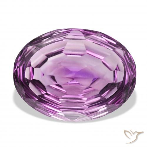 68.95ct Natural Violeta medio claro Amatista, Ovalada, VVS