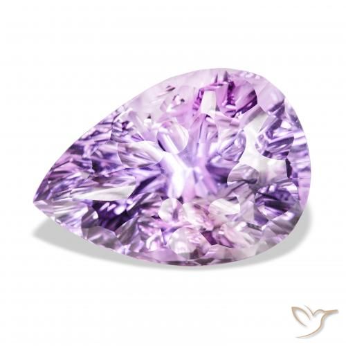 46.63ct Natural Violeta rosáceo medio Amatista, En forma de pera, VVS